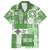 Hawaiian Quilt Family Matching Off Shoulder Long Sleeve Dress and Hawaiian Shirt Tiki Tropical Retro Green Version LT14 Dad's Shirt - Short Sleeve Green - Polynesian Pride