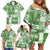 Hawaiian Quilt Family Matching Off Shoulder Short Dress and Hawaiian Shirt Tiki Tropical Retro Green Version LT14 - Polynesian Pride