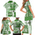 Hawaiian Quilt Family Matching Short Sleeve Bodycon Dress and Hawaiian Shirt Tiki Tropical Retro Green Version LT14 - Polynesian Pride