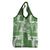 Hawaiian Quilt Grocery Bag Tiki Tropical Retro Green Version