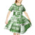 Hawaiian Quilt Kid Short Sleeve Dress Tiki Tropical Retro Green Version LT14 - Polynesian Pride