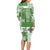 Hawaiian Quilt Long Sleeve Bodycon Dress Tiki Tropical Retro Green Version LT14 - Polynesian Pride