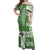 Hawaiian Quilt Off Shoulder Maxi Dress Tiki Tropical Retro Green Version LT14 Women Green - Polynesian Pride