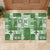 Hawaiian Quilt Rubber Doormat Tiki Tropical Retro Green Version LT14 - Polynesian Pride