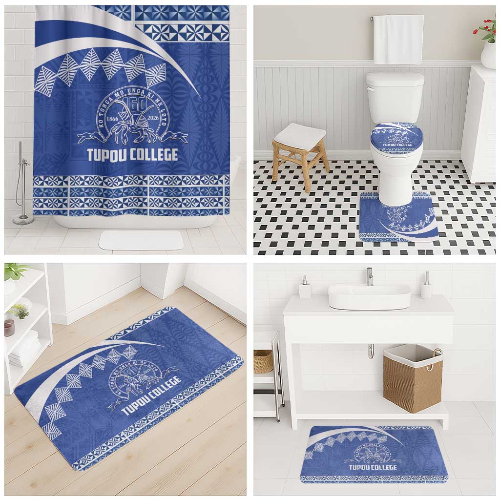 Tonga Tupou College Toloa Bathroom Set 160 Years Anniversary Tongan Ngatu Pattern LT14 - Polynesian Pride