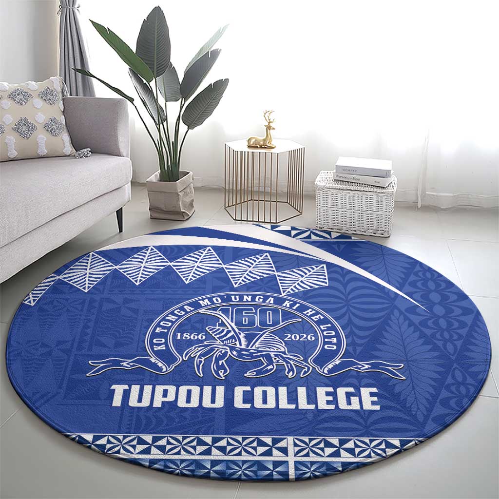 Tonga Tupou College Toloa Round Carpet 160 Years Anniversary Tongan Ngatu Pattern LT14 - Polynesian Pride