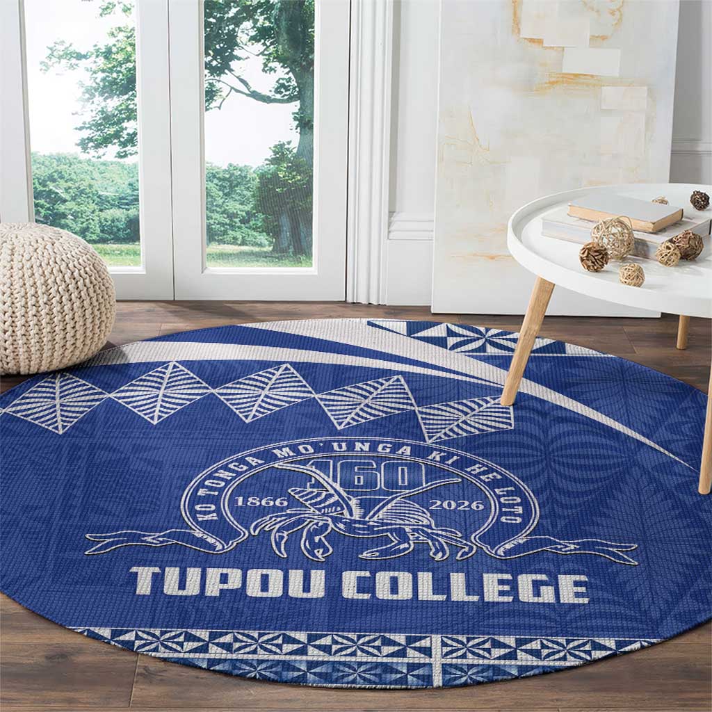 Tonga Tupou College Toloa Round Carpet 160 Years Anniversary Tongan Ngatu Pattern LT14 - Polynesian Pride