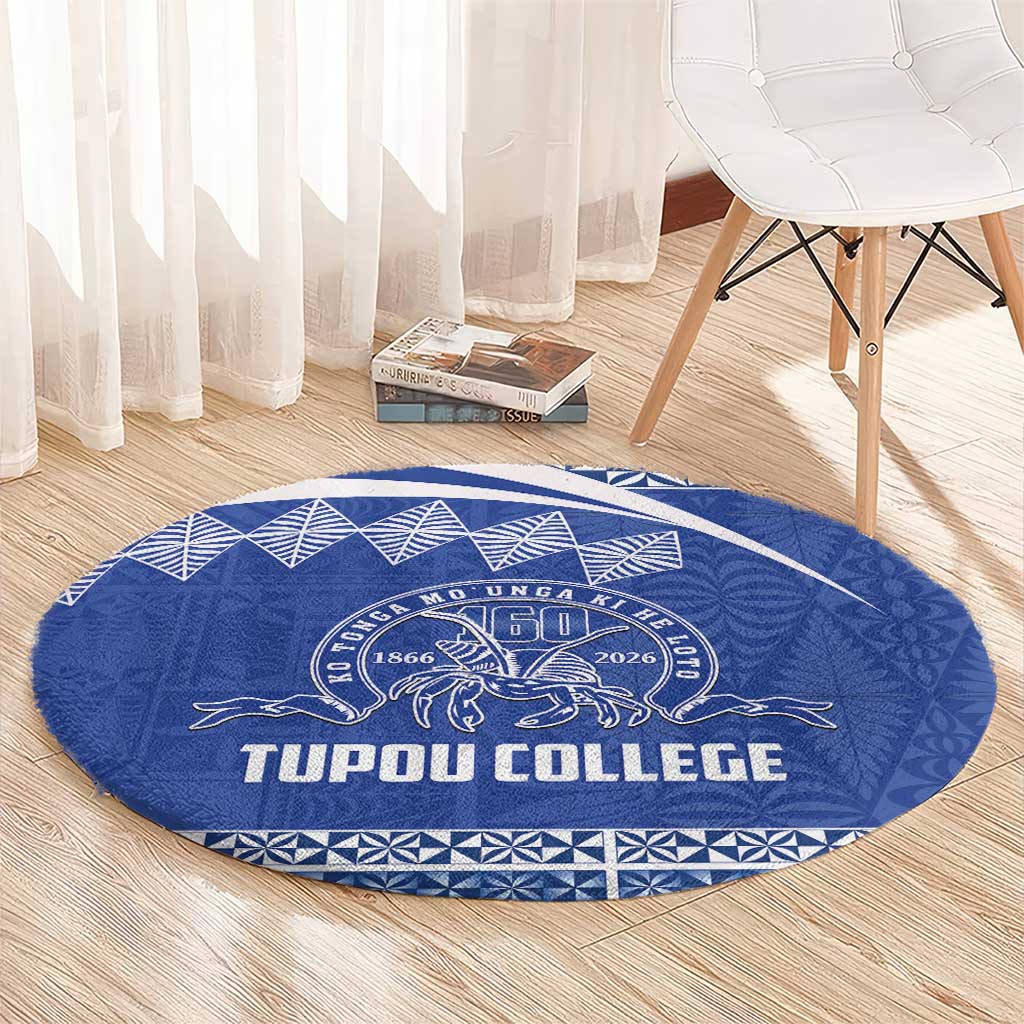 Tonga Tupou College Toloa Round Carpet 160 Years Anniversary Tongan Ngatu Pattern LT14 - Polynesian Pride