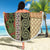 Beige Aotearoa Kowhaiwhai Pattern Beach Blanket NZ Maori Quilt Style