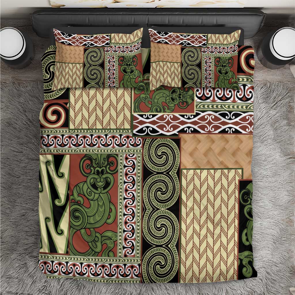 Beige Aotearoa Kowhaiwhai Pattern Bedding Set NZ Maori Quilt Style LT14 Beige - Polynesian Pride