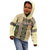 Beige Aotearoa Kowhaiwhai Pattern Kid Hoodie NZ Maori Quilt Style