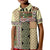 Beige Aotearoa Kowhaiwhai Pattern Kid Polo Shirt NZ Maori Quilt Style