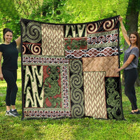Beige Aotearoa Kowhaiwhai Pattern Quilt NZ Maori Quilt Style LT14 - Polynesian Pride