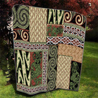 Beige Aotearoa Kowhaiwhai Pattern Quilt NZ Maori Quilt Style LT14 - Polynesian Pride