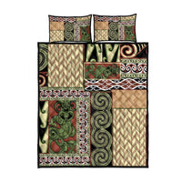 Beige Aotearoa Kowhaiwhai Pattern Quilt Bed Set NZ Maori Quilt Style LT14 - Polynesian Pride