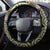 Beige Aotearoa Kowhaiwhai Pattern Steering Wheel Cover NZ Maori Quilt Style