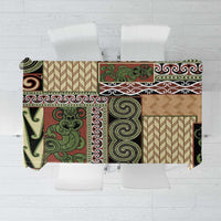 Beige Aotearoa Kowhaiwhai Pattern Tablecloth NZ Maori Quilt Style LT14 Beige - Polynesian Pride