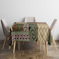 Beige Aotearoa Kowhaiwhai Pattern Tablecloth NZ Maori Quilt Style LT14 - Polynesian Pride