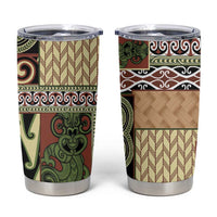 Beige Aotearoa Kowhaiwhai Pattern Tumbler Cup NZ Maori Quilt Style LT14 Beige - Polynesian Pride