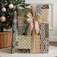 Beige Aotearoa Kowhaiwhai Pattern Wrapping Paper NZ Maori Quilt Style LT14 - Polynesian Pride