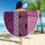 Pink Aotearoa Kowhaiwhai Pattern Beach Blanket NZ Maori Quilt Style