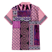 Pink Aotearoa Kowhaiwhai Pattern Hawaiian Shirt NZ Maori Quilt Style LT14 - Polynesian Pride