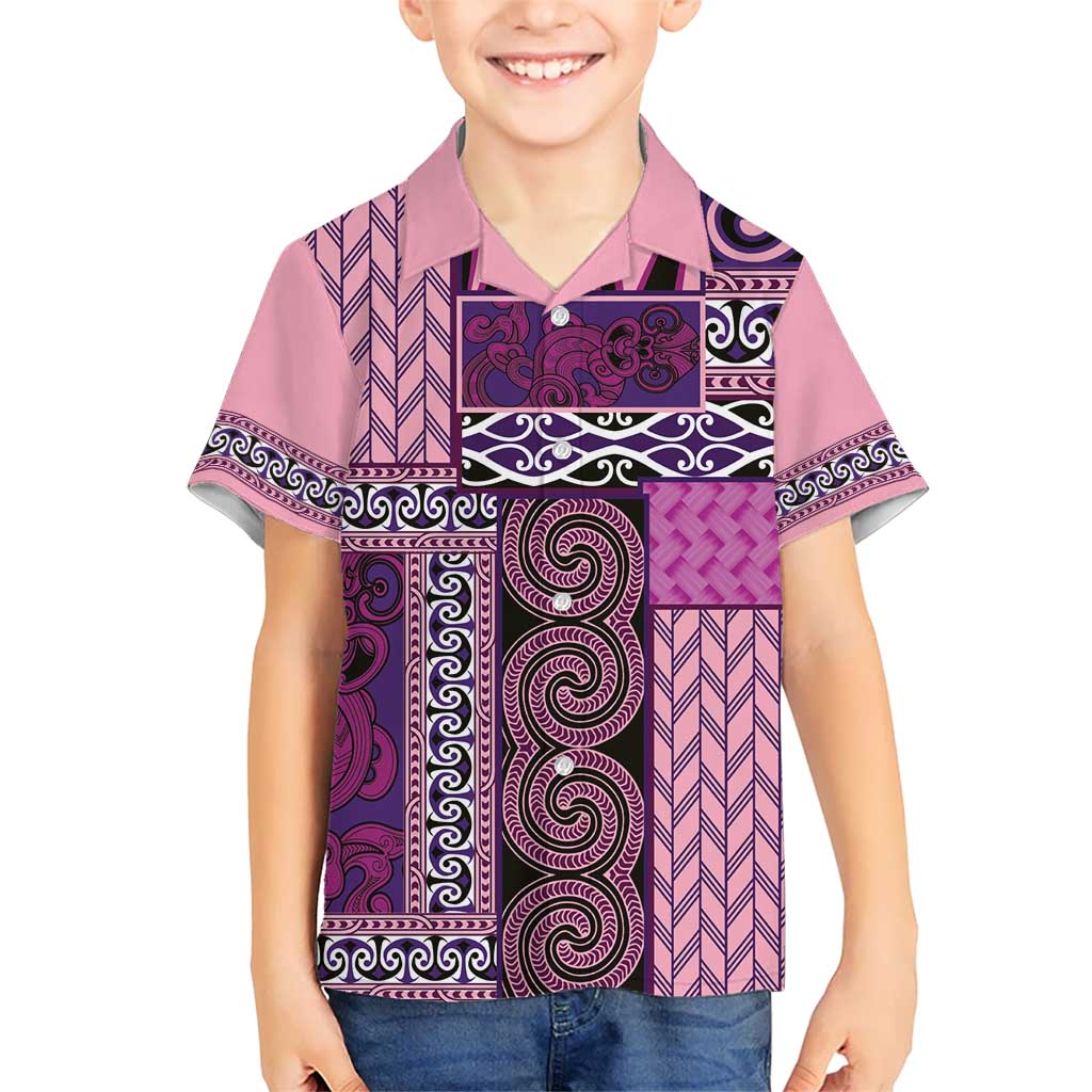 Pink Aotearoa Kowhaiwhai Pattern Hawaiian Shirt NZ Maori Quilt Style LT14 - Polynesian Pride