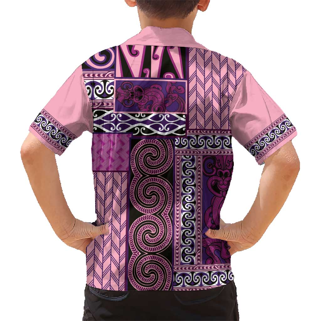 Pink Aotearoa Kowhaiwhai Pattern Hawaiian Shirt NZ Maori Quilt Style LT14 - Polynesian Pride