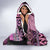 Pink Aotearoa Kowhaiwhai Pattern Hooded Blanket NZ Maori Quilt Style