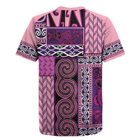Pink Aotearoa Kowhaiwhai Pattern Rugby Jersey NZ Maori Quilt Style LT14 - Polynesian Pride