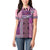 Pink Aotearoa Kowhaiwhai Pattern Women Polo Shirt NZ Maori Quilt Style