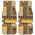 Yellow Aotearoa Kowhaiwhai Pattern Car Mats NZ Maori Quilt Style