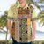 Yellow Aotearoa Kowhaiwhai Pattern Hawaiian Shirt NZ Maori Quilt Style