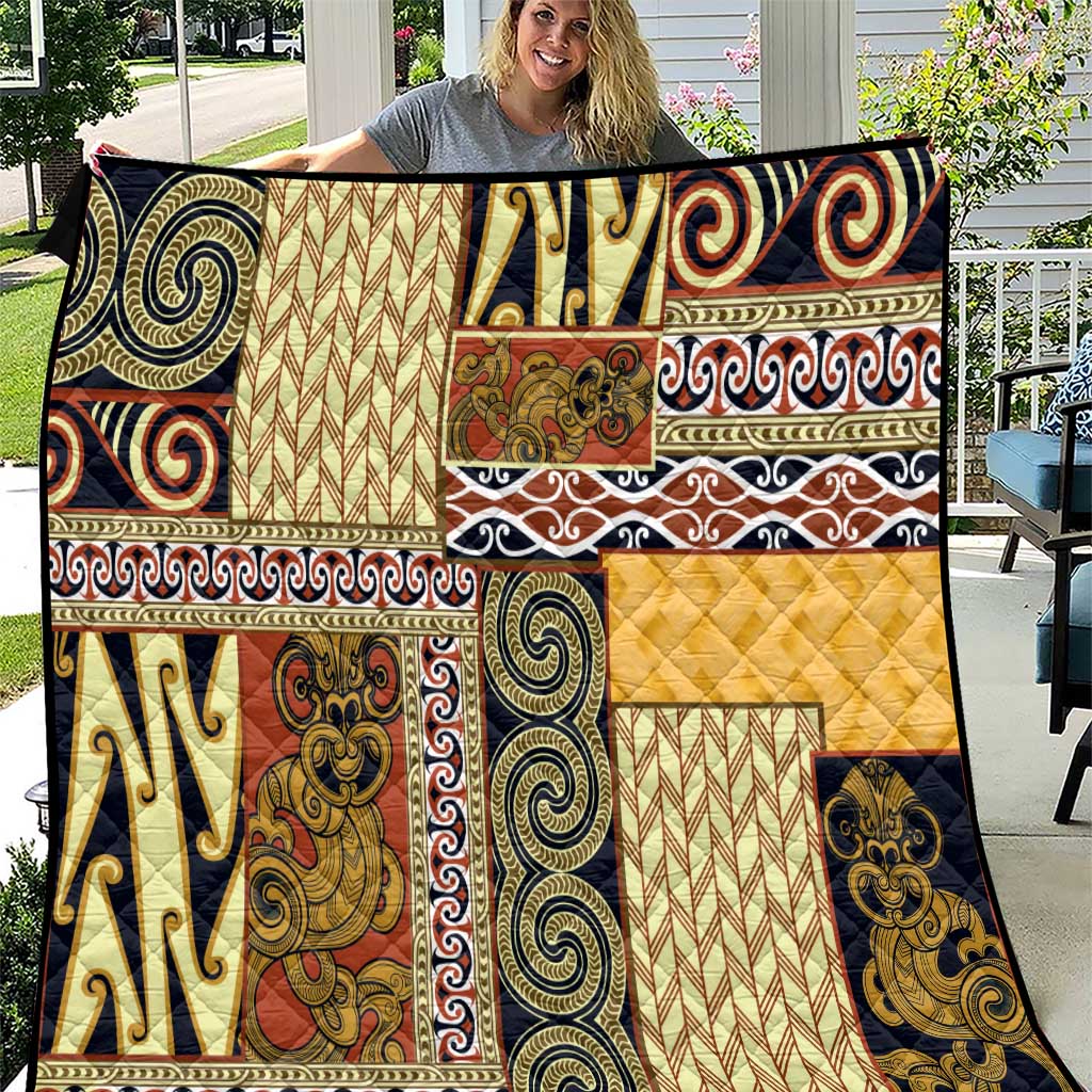 Yellow Aotearoa Kowhaiwhai Pattern Quilt NZ Maori Quilt Style LT14 Yellow - Polynesian Pride