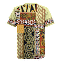 Yellow Aotearoa Kowhaiwhai Pattern Rugby Jersey NZ Maori Quilt Style LT14 - Polynesian Pride