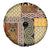 Yellow Aotearoa Kowhaiwhai Pattern Spare Tire Cover NZ Maori Quilt Style