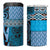 Blue Aotearoa Kowhaiwhai Pattern 4 in 1 Can Cooler Tumbler NZ Maori Quilt Style