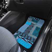 Blue Aotearoa Kowhaiwhai Pattern Car Mats NZ Maori Quilt Style LT14 - Polynesian Pride