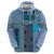 Blue Aotearoa Kowhaiwhai Pattern Hoodie NZ Maori Quilt Style