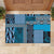 Blue Aotearoa Kowhaiwhai Pattern Rubber Doormat NZ Maori Quilt Style