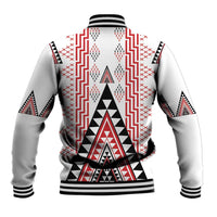 Aotearoa Taniko Baseball Jacket Niho Taniwha Purapura Whetu Mix Poutama LT14 - Polynesian Pride