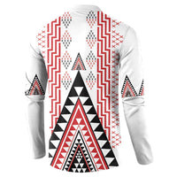 Aotearoa Taniko Button Sweatshirt Niho Taniwha Purapura Whetu Mix Poutama LT14 - Polynesian Pride