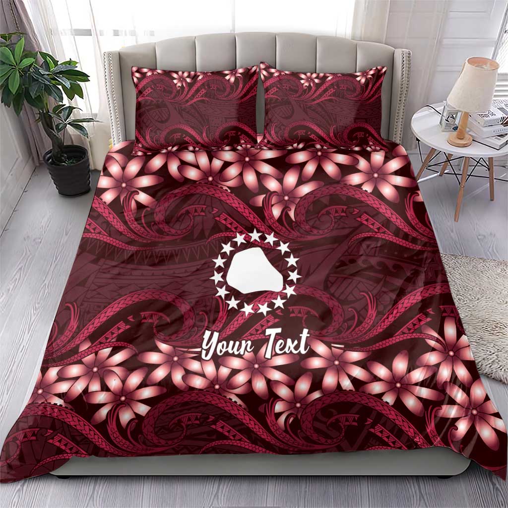 Personalised Cook Islands Mangaia Bedding Set Tiare Maori Polynesian Waves Tattoo LT14 - Polynesian Pride