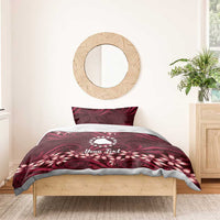 Personalised Cook Islands Mangaia Bedding Set Tiare Maori Polynesian Waves Tattoo LT14 - Polynesian Pride