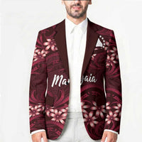 Personalised Cook Islands Mangaia Blazer Tiare Maori Polynesian Waves Tattoo LT14 - Polynesian Pride