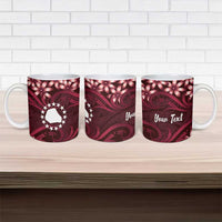 Personalised Cook Islands Mangaia Ceramic Mug Tiare Maori Polynesian Waves Tattoo LT14 - Polynesian Pride