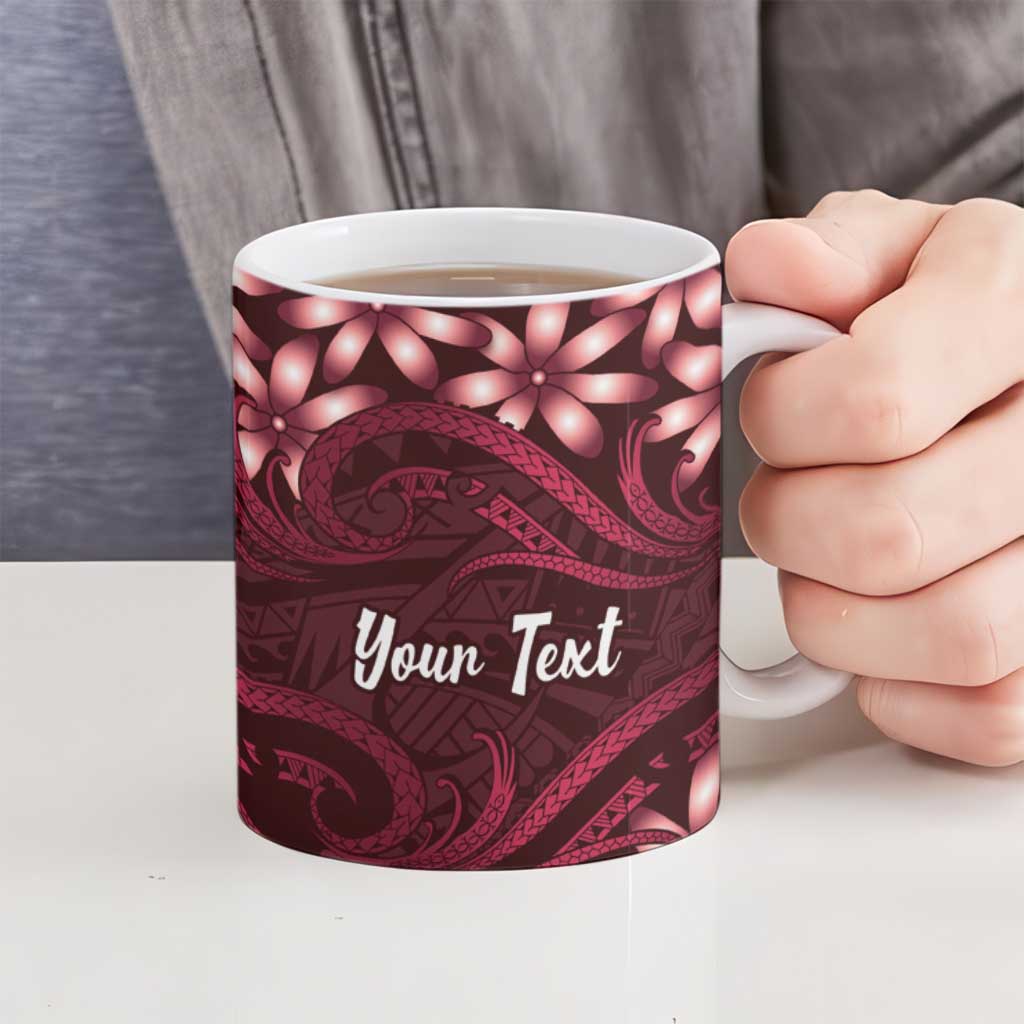 Personalised Cook Islands Mangaia Ceramic Mug Tiare Maori Polynesian Waves Tattoo LT14 - Polynesian Pride
