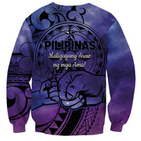 Philippines Father's Day Sweatshirt Polynesian Tattoo Galaxy Vibes LT14 - Polynesian Pride