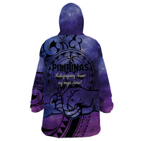 Philippines Father's Day Wearable Blanket Hoodie Polynesian Tattoo Galaxy Vibes LT14 - Polynesian Pride