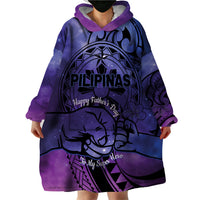 Philippines Father's Day Wearable Blanket Hoodie Polynesian Tattoo Galaxy Vibes LT14 - Polynesian Pride